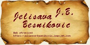 Jelisava Besniković vizit kartica